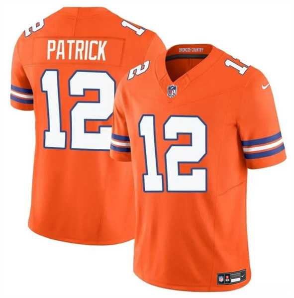 Men & Women & Youth Denver Broncos #12 Tim Patrick Orange F.U.S.E. Mile High Collection 1977 Throwback Vapor Limited Football Stitched Jersey